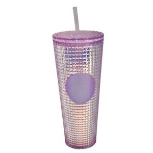 NEW Starbucks Pink Grid‎ Disco Holiday 2020 Cold Cup Tumbler 24oz